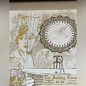 Aesthetic wall decor/frame/decal for bathroom, laundry, or kitchen.